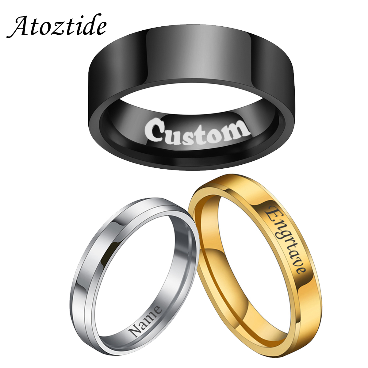 Coupling 8Mm - Atoztide 4/6/8mm personnalisé graver nom Date