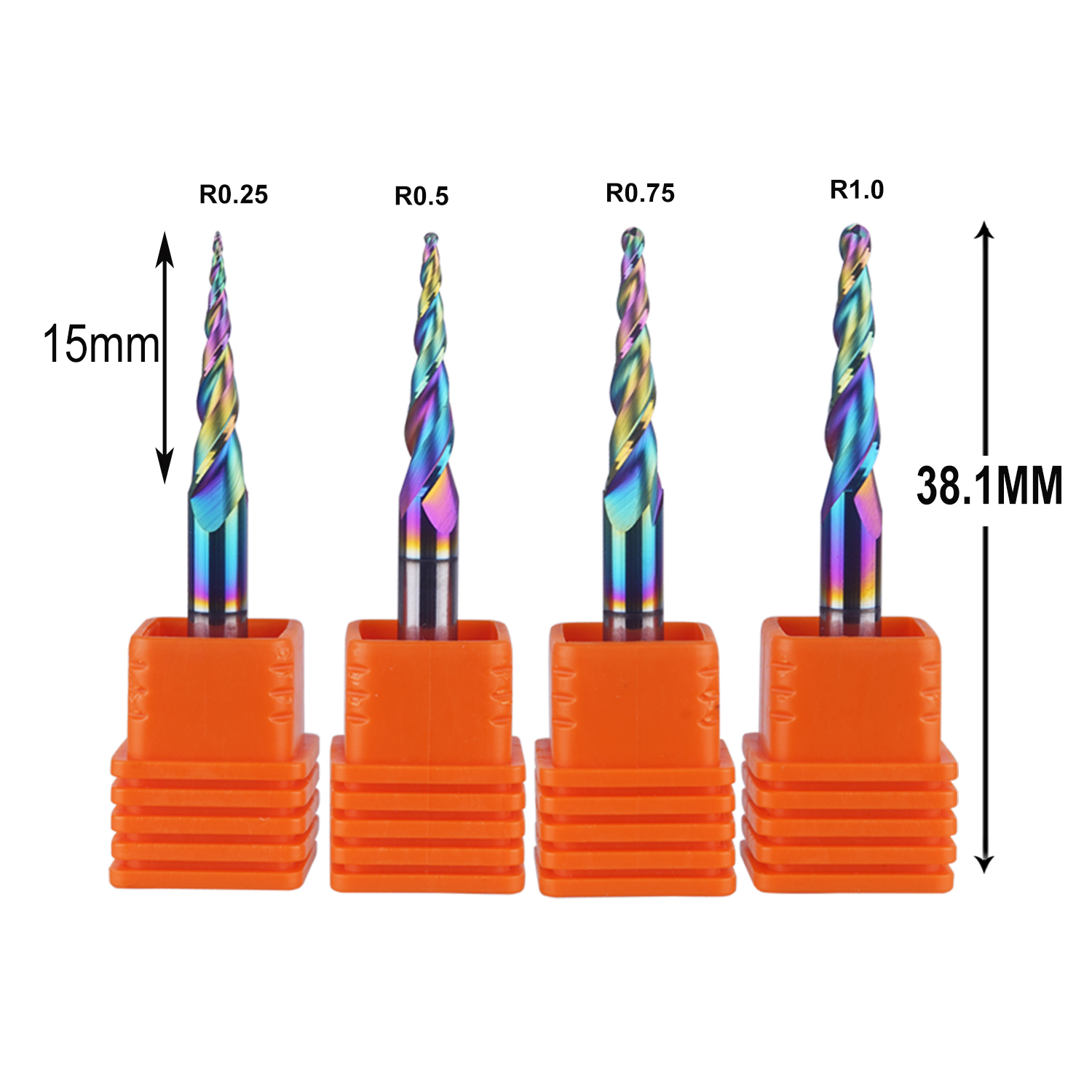 End Mill Set - DREANIQUE Lot de 4 fraises à