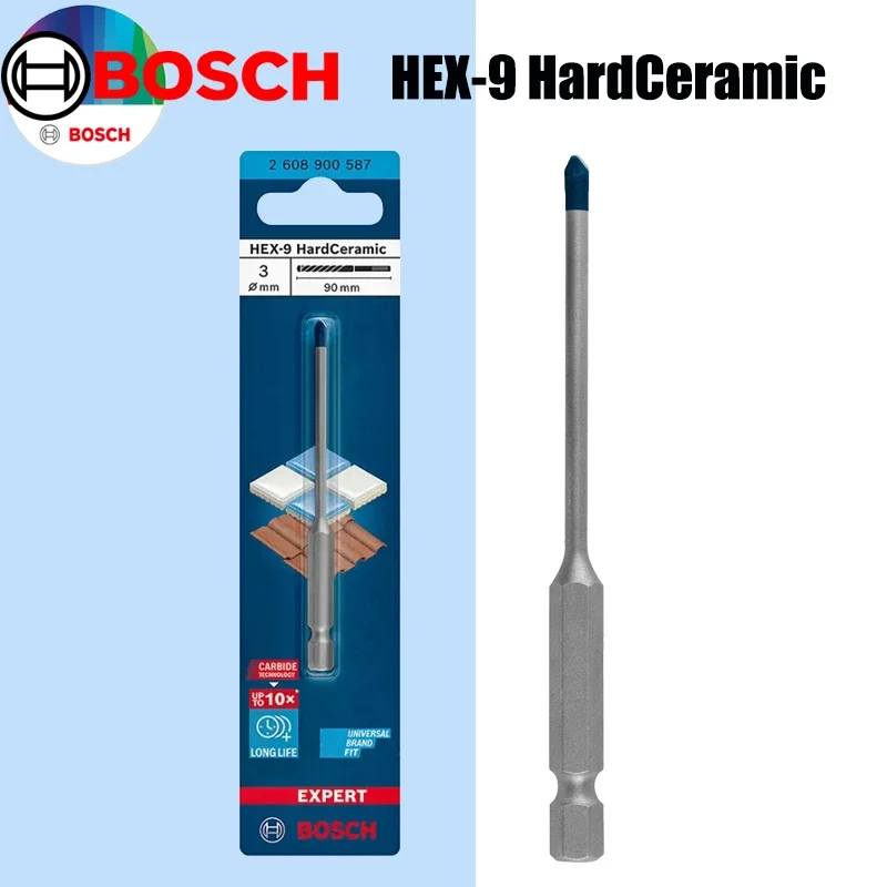 Drill Bit Set - Forets à céramique dure BOSCH Hex-9