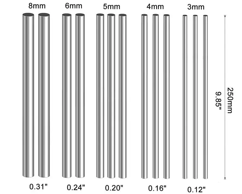 1 ~ 5 pièces tige en acier ino - Linear Rod 8Mm avis et prix