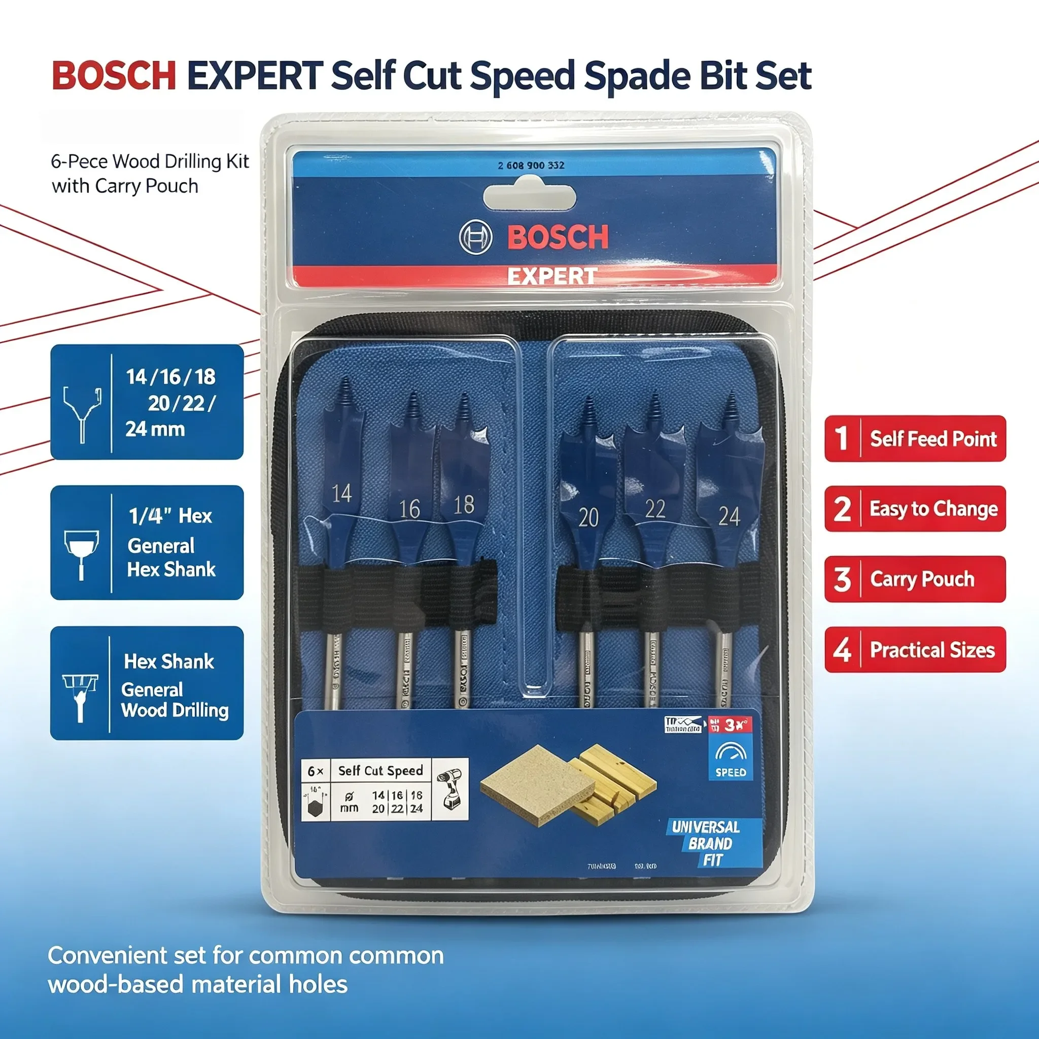Kit de forets à bois auto-alim - Drill Bit Set avis et prix